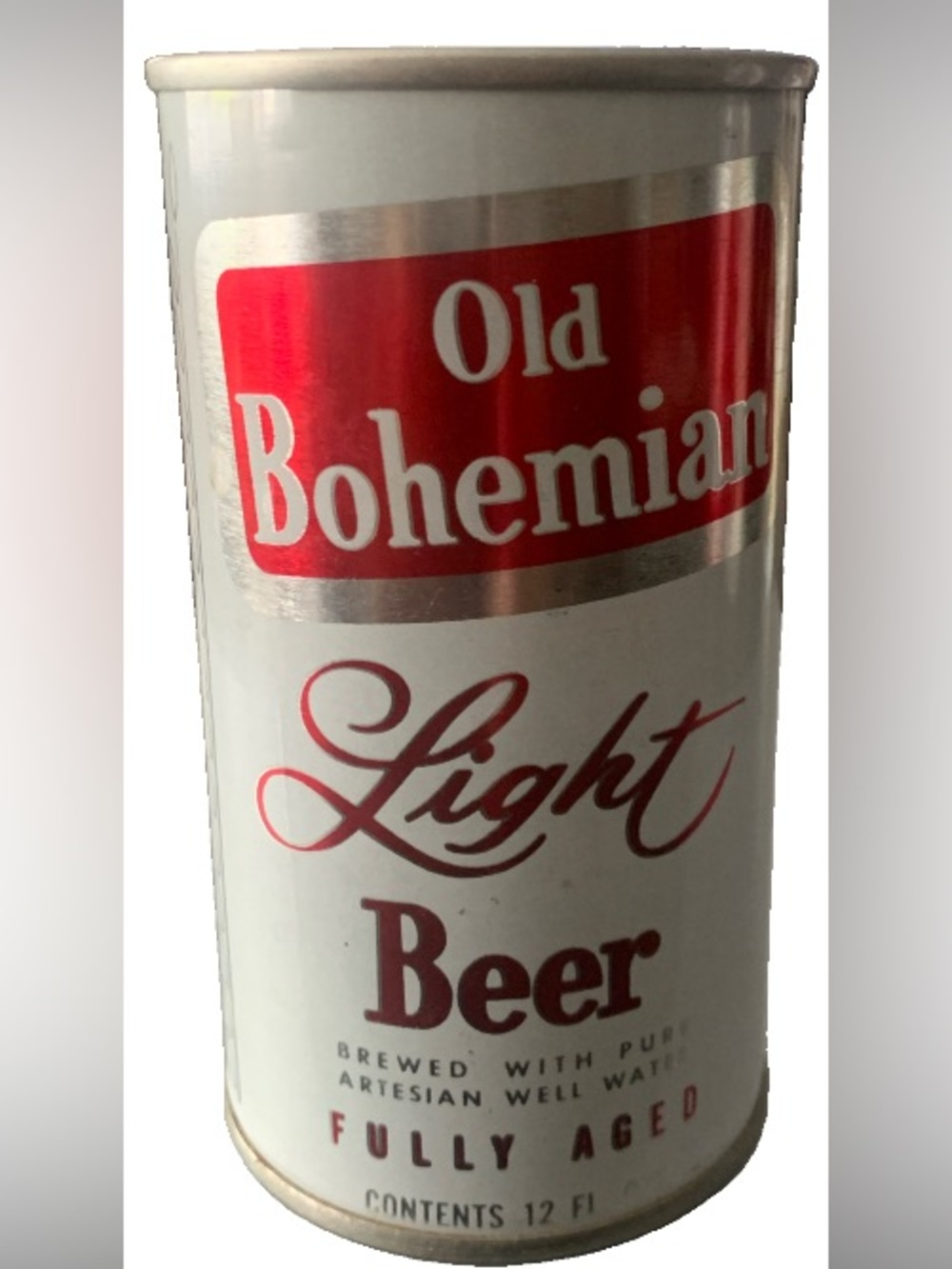 Vintage Beer Can Old Bohemian Light Beer Fully Aged Pull Tab Empty Steel Can